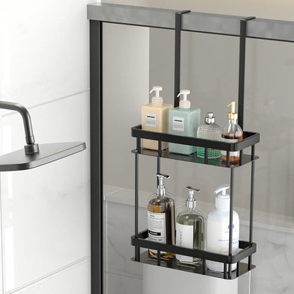 1 Stück Duschregal über der Tür, Badezimmer-Aufbewahrungsregal, Badezimmer-Hängeregal, doppelschichtiges Duschregal, Badezimmer-Caddy Organiz