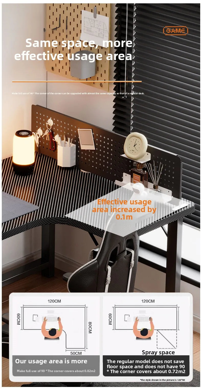 Computertisch Ecktisch für Zuhause, Arbeitstisch, Büro-Schreibtisch, E-Sport