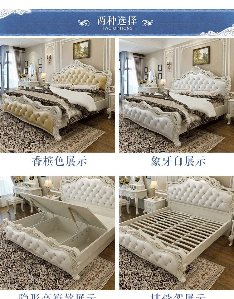 Multifunktionales Doppelbett mit Stauraum, europäisches minimalistisches Camping-Zubehörbett, luxuriöse moderne Camas De Dormitorio-Möbel