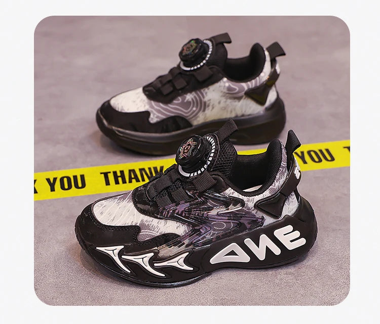 Fashion Print Children Shoes Boys Sneaker Autumn PU Leather Luxury Kids Casual Sneaker Platform Sports Tennis Shoes for Boy.