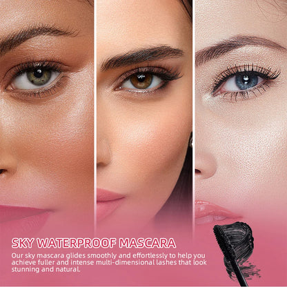 Natural Thick Curling Mascara Makeup Non-Smudge Brushes Lengthens Eyelashes Waterproof Fast Dry Black Curling Mascara Cosmetics.