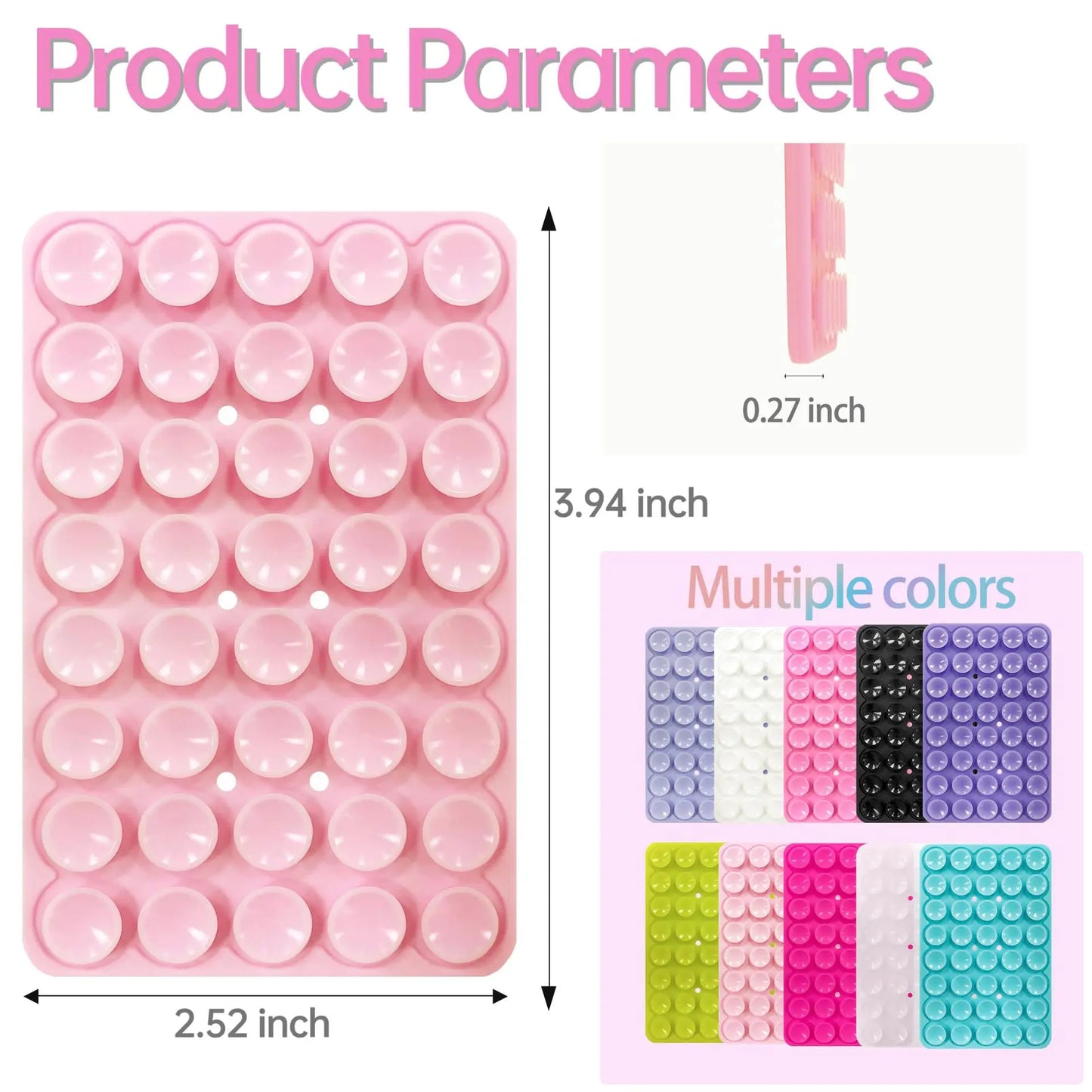 Double Sided Silicone Suction Cup Phone Case Detachable Stand For Hands-Free Selfies And Videos Just Use For Smooth Glass.