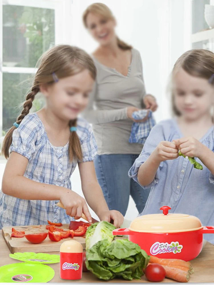 Dining Table for Pretend Food Kitchen Toys for Kids Ages 3-8,Play Kitchen Accessories W/Real Sounds Light, for Boys, Girls.