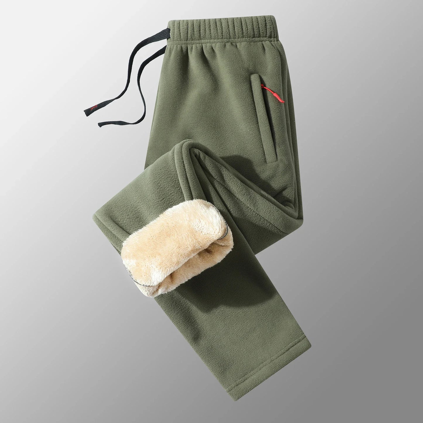 8XL Men's Down Pants Plus Size Winter Plus Velvet Thick Loose Cotton Pants Big Size Solid Color Warm Lamb Down Casual Sweatpants