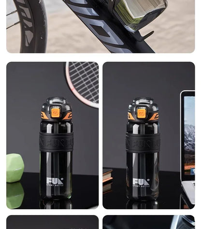 Portable Sports Water Cup For Men Tritan Material One Key Open Cover Fitness Cups High Temperature Seal Leakproof Kettle