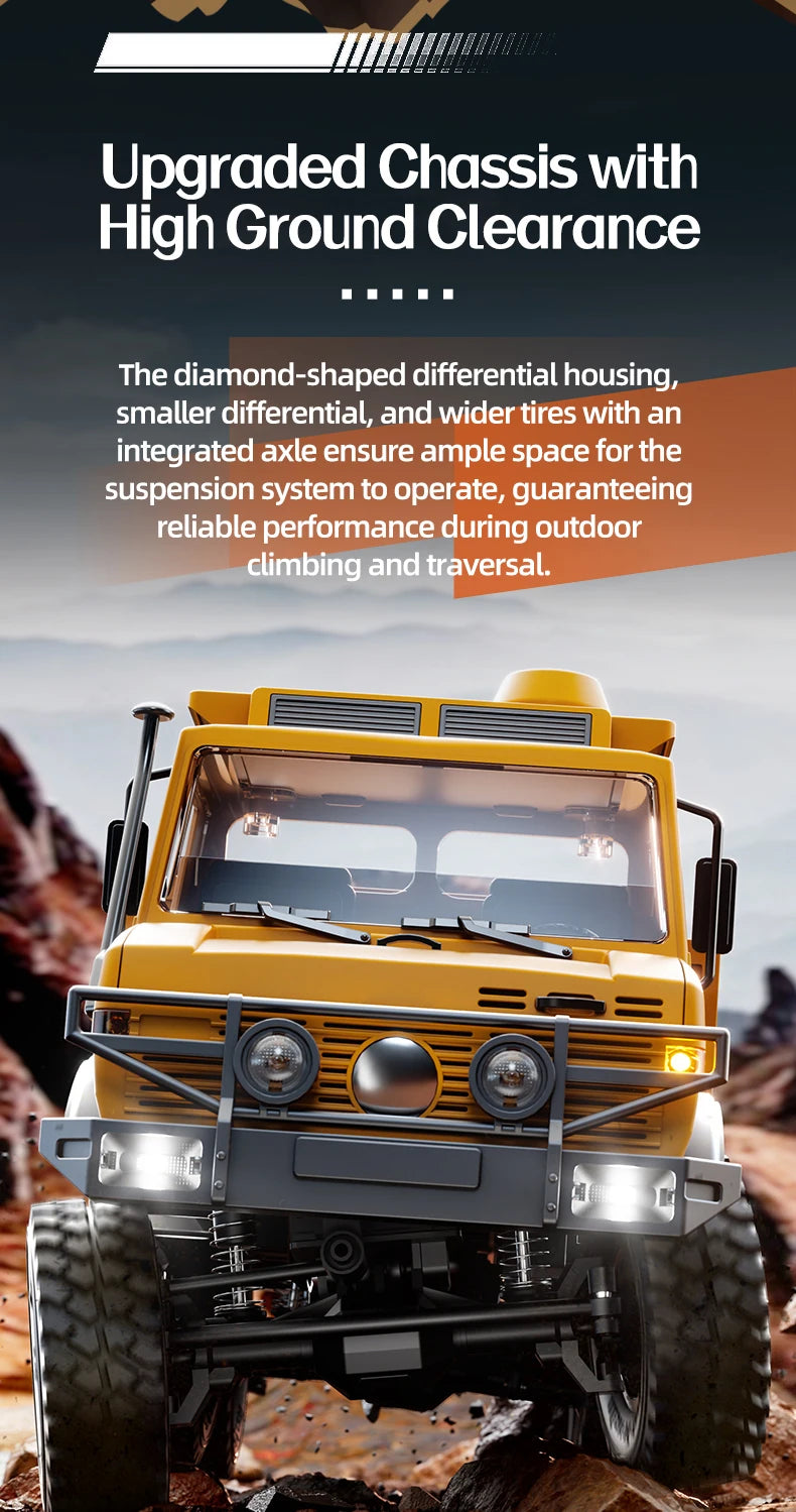 C8823 6WD RC Car 1/18 Off-road Remote Control Vehicle 2.4G High Speed Climbing Transport Rescue Crawler Model Toys for Children