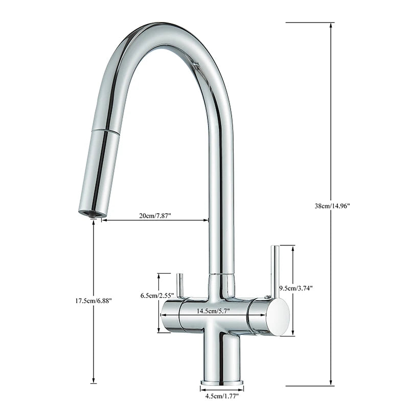 Wanmivezlo Extend Nozzle Kitchen Faucet 360 Degree Rotate Hot Cold Mixer kitchen Taps Dual Handle Drinking Water Tap