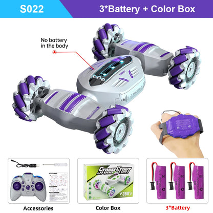 Teeggi S922 2.4G RC Stunt Car 4WD Double Remote Control 360° Degree Rotation RC Off Road Climbing Kids Rc Drift Car Toy for Gift