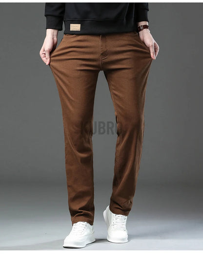 Fashion Loose Straight Business Casual Stretch Denim Pants Male Brand Trousers 3 Colors Plus Size Mens Clothing Slim Jeans 28-44.