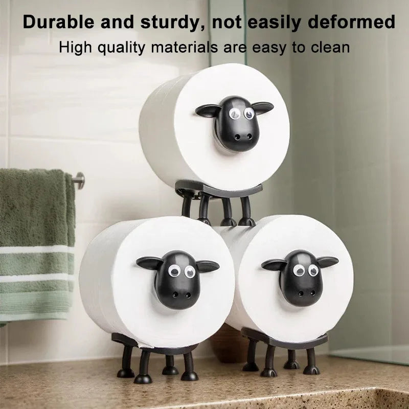 Niedlicher Tier-Toilettenpapierhalter in Tierform, Toilettenpapierrollenhalter, freistehendes Badezimmer-Set für Zuhause, Badezimmer, Ständer