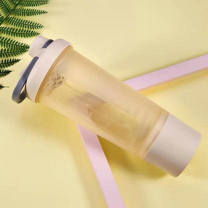 600ml Frosted Shake Cup Milkshake Sports Bottle Outdoor Fitness Water Blender Bottle Protein Powder Portable Gym Training Drink