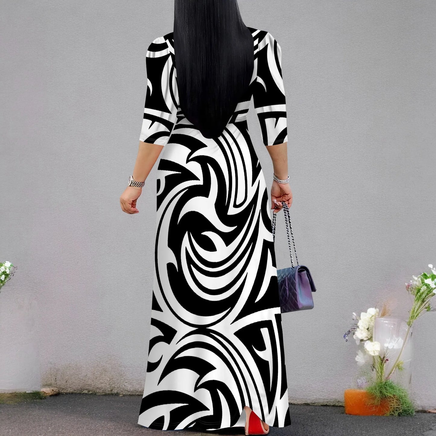 Damen Casual Sexy V-Ausschnitt 3/4 Ärmel Clubwear Party Outfits.