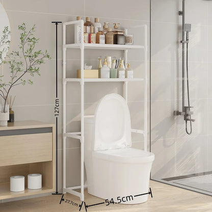 Badezimmer-Aufbewahrungsregal, Waschmaschinenständer aus Kunststoff, wasserdichtes, bodenstehendes Badezimmer für den Haushalt ohne Bohren