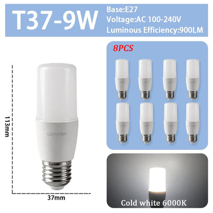 8PCS Led-lampe E27 B22 E14 220V GU10 Spot Licht 9W LED Glühlampe Retro Edison Vintage lampe AC 220V 110V Glas Lampen für Zuhause