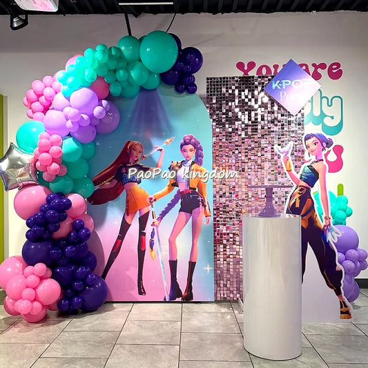 Kpop Dämonenjäger Themen Mädchen Geburtstag Luftballons Dekoration Anzahl Ballon Partyzubehör Babyparty Film Halloween Ballon.