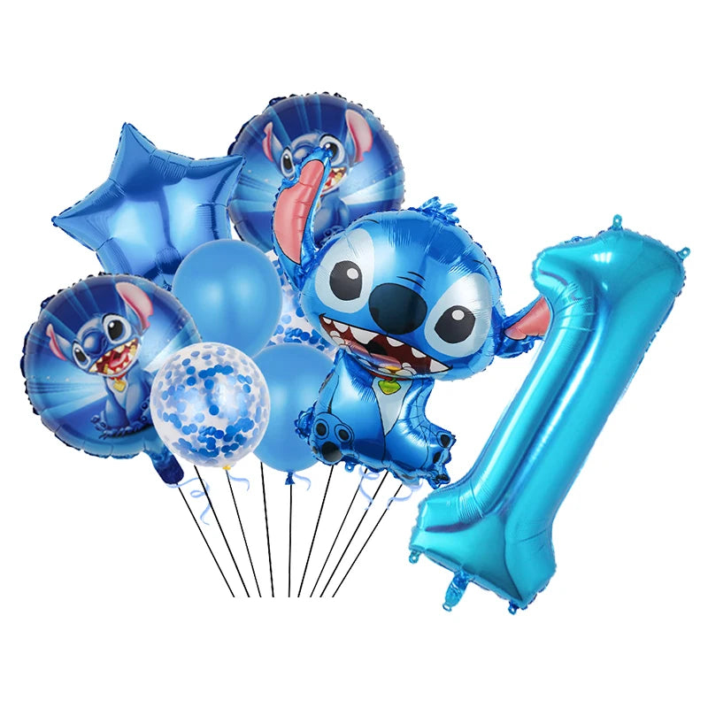 Disney Stitch Geburtstagsparty-Luftballons, Lilo & Stitch-Ballon-Sets, Babyparty für Kinder, Geburtstagsparty-Dekorationen, Zubehör, Geschenke.