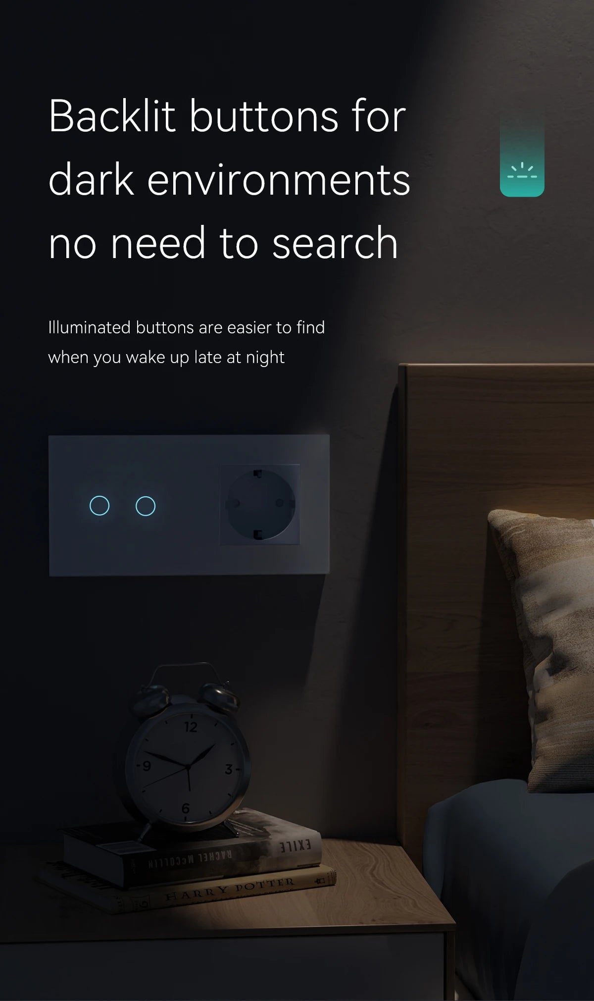 BSEED 1/2/3Gang Touch Licht Schalter 1Way Einfache Sensor Schalter Typ-c USB Steckdosen EU Standard glas Panel Blaue Hintergrundbeleuchtung 10A Weiß.