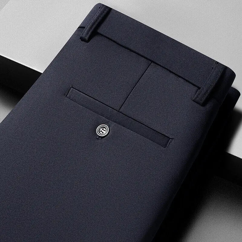 10 color casual pants, men's business casual suit pants, loose straight summer thin stretch suit pants.