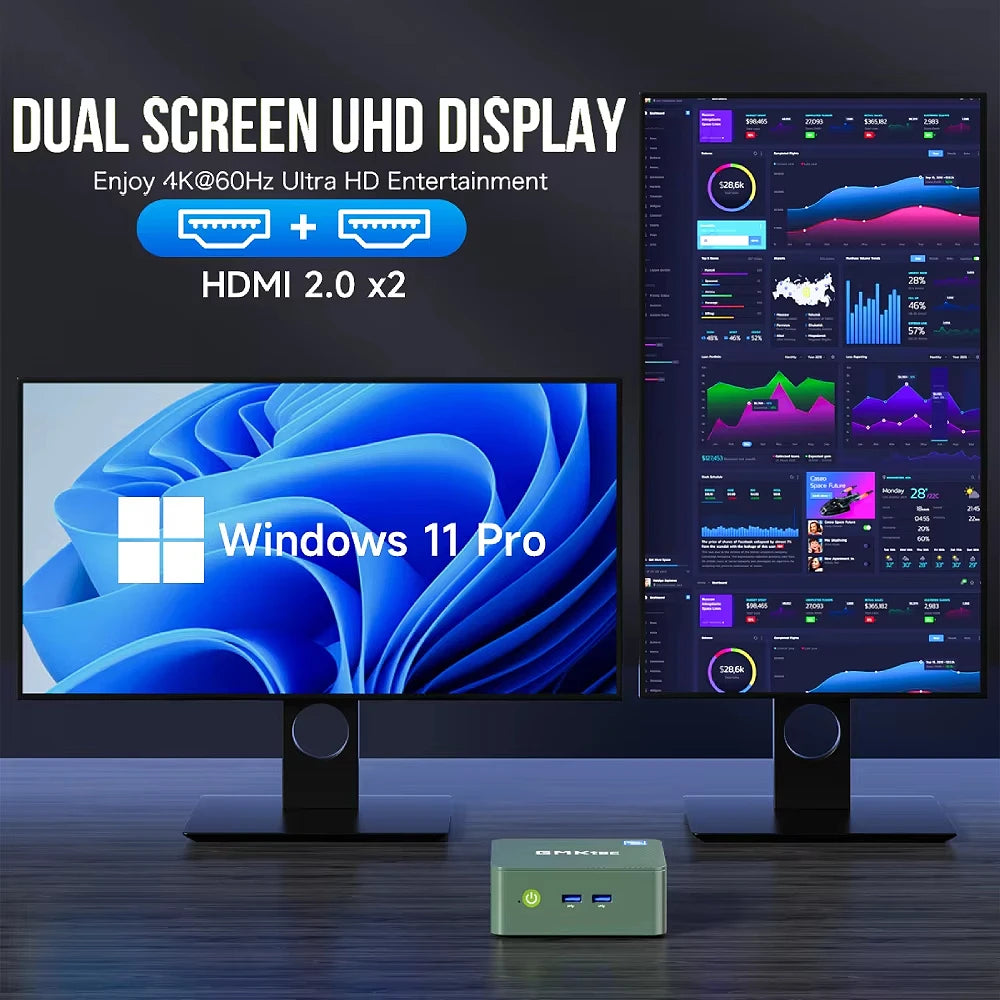 GMKtec G3 Mini PC Intel Alder Lake N100 Windows 11 Pro Desktop Computer 8/16GB RAM 256/512GB PCIe M.2 SSD WiFi 6 BT5.2 Mini PC.