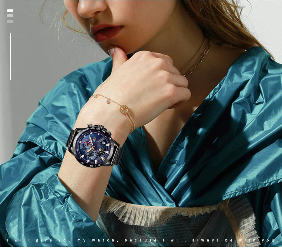 LIGE New Rose Gold Women Watch Top Brand Luxury Watch Women Quartz Sport Women's Bracelet Watches Waterproof Relogios Feminino.