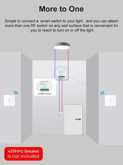 1/2/3 Gang RF433Mhz Wireless Touch Schalter RF Sender Push Button Fernbedienung für Home Led-leuchten Glas panel Wand Schalter.
