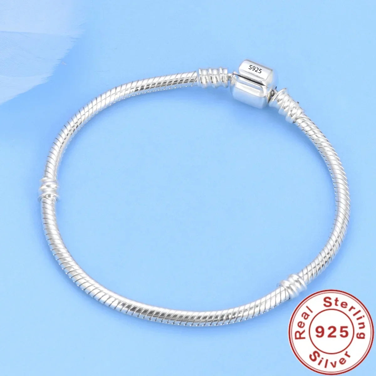 High quality bracelet 925 sterling silver classic bucket buckle bracelet fit original charm beads DIY women's jewelry Gifts.