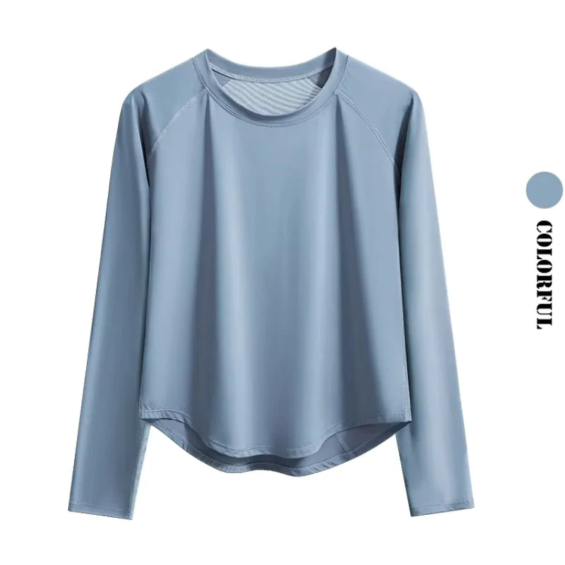 DRUR 2pcs Running Set Women Tracksuit Lightweight Loose Long Sleeve Sport Shirt Pants Sets 2 Piece Sportswear Outfit Gym Clothes