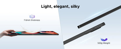 DOOGEE T40 Android Tablet 14 11 ''IPS 2.5K 8GB RAM 512GB ROM Helio G99 8580mAh 18W Charge Face Unlock 7.6mm ultra-thin Tablet.