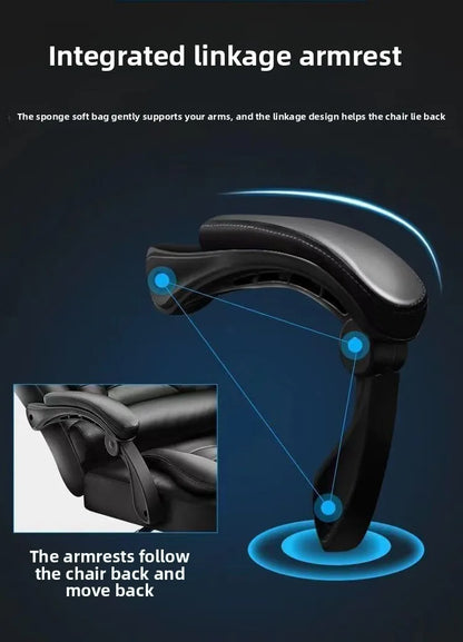 Drehbarer, anhebbarer mobiler E-Sport-Stuhl, bequemer Bürostuhl zum Liegen und Sitzen