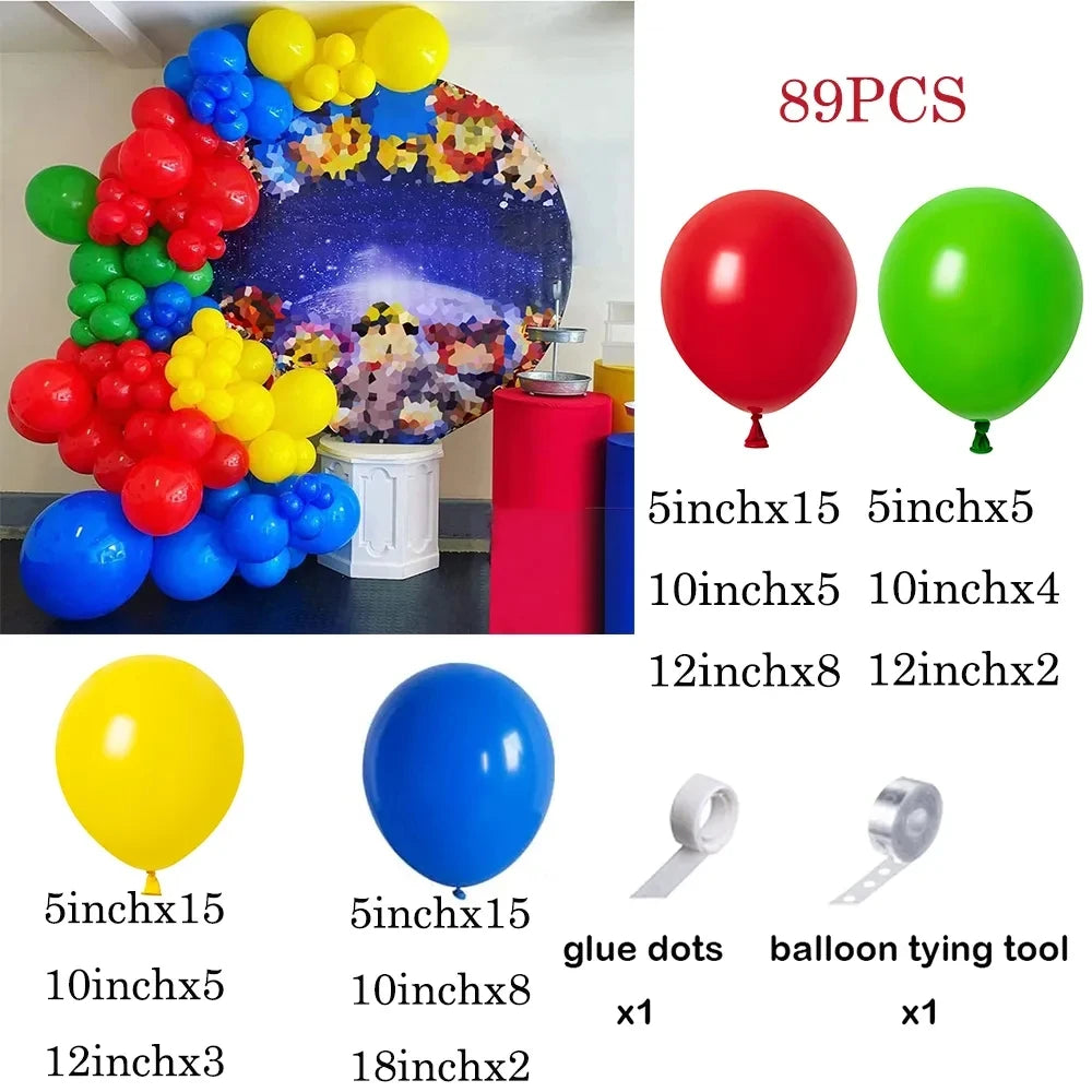 Karneval Zirkus Ballon Girlande Kit Rot Blau Gelb Regenbogen Konfetti Ballon Bogen Stern Folienballon Geburtstag Karneval Party Dekor