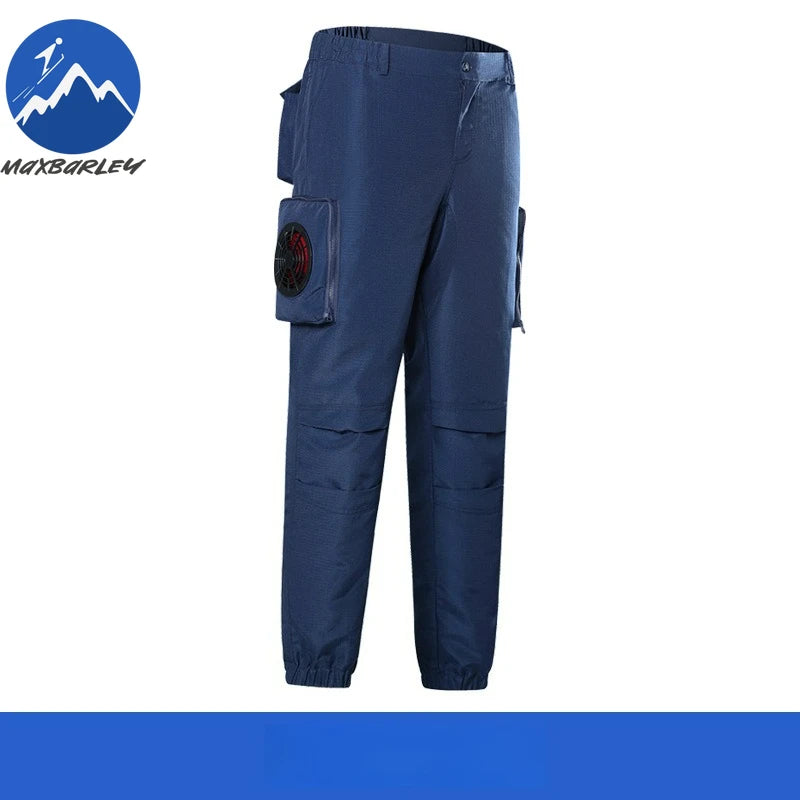 Fan Pants Cold Fishing Pure Cotton Site Welder Camping Ride Climbing Hiking Sports Fan Suit Air-Conditioning Clothes Fan Cooling