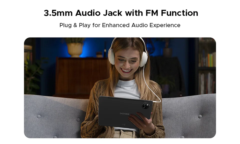 DOOGEE Tab A9+ 2 IN 1 Smart Tablet 11'' Screen Android 15 20GB RAM(4+16) 64GB ROM 8580mAh Battery Dual Speakers Widevine L1