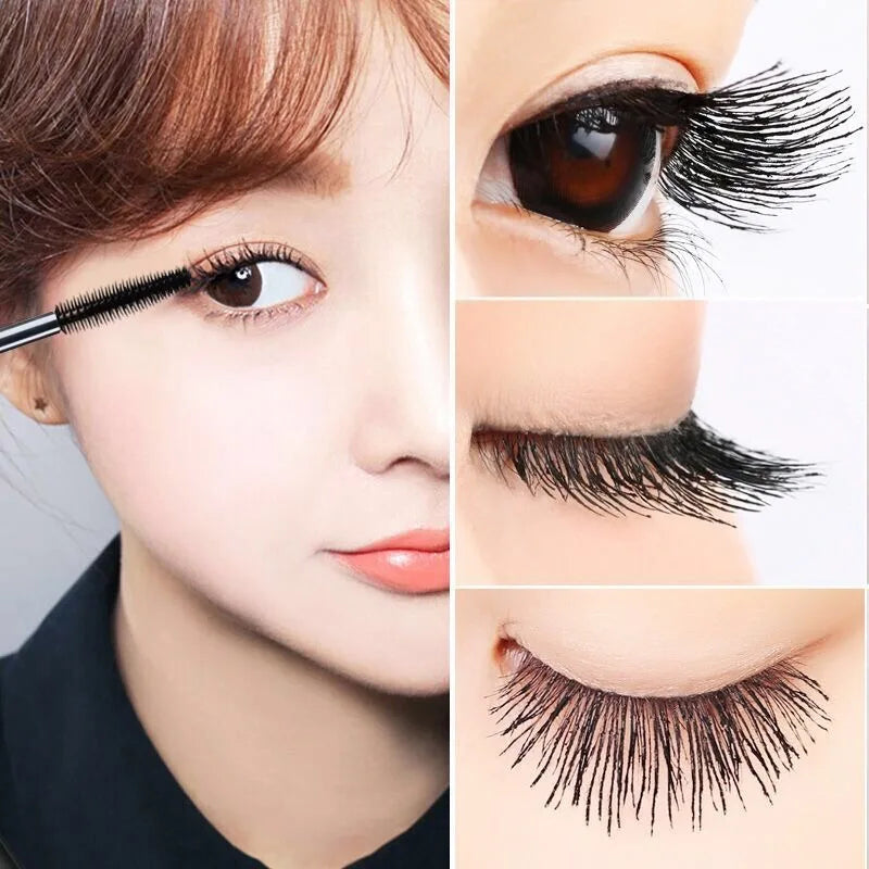 1pc Black Waterproof Curled Lashes 2-in-1 Long-lasting Natural Quick Drying Mascara Lengthens Eyelashes Female Makeup Косметика.