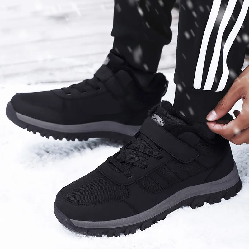 Ladies Snow Boots Warm Winter New Plush Thick Sole Casual Non-slip Comfort Shock-absorbing Unisex Outdoor Flat Walking Shoes.