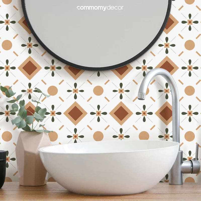 1pc/10pcs Floor Tile Sticker Self Adhesive Floor Sticker Vinyl Non-slip Floor Tile Sticker Wall Sticker Waterproof 20cm x 20cm