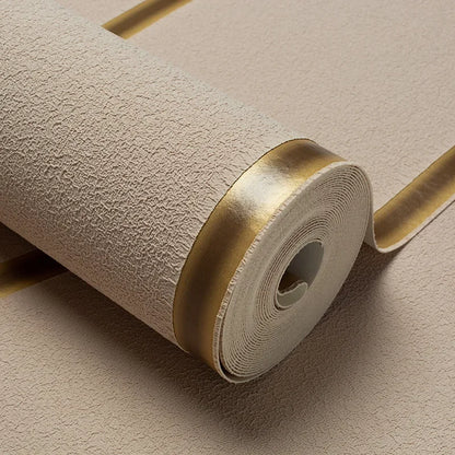 Hirschhaut Samt horizontal gestreifte Tapete Wohnzimmer Schlafzimmer gestreifte Film- und Fernsehwand 3D-Relief verdickte Tapete