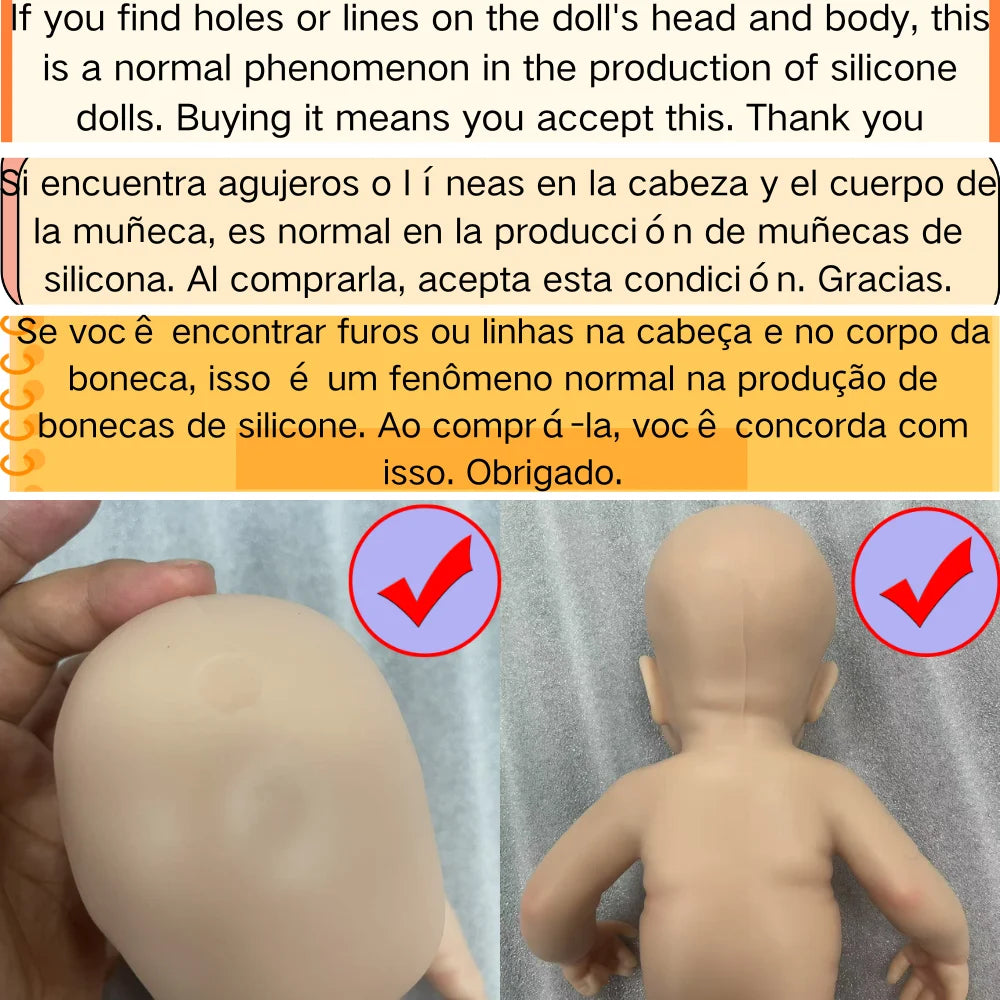 Mini 13 Inch Full Solid Silicone Bettie Reborn Baby Doll Washable Body Girl Adorable Silicone Doll Birthday Christmas Gift.