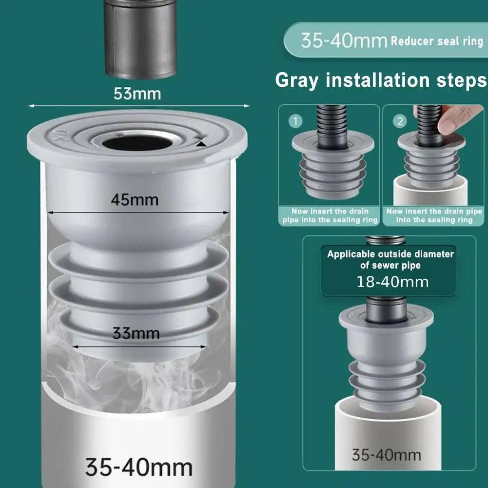 Washing Machine Drain Hose Seal Silicone Washer Drain Hose Seal Plug Pipe Sewer Seal Sealing Cover for Kitchen Bathroom Sink