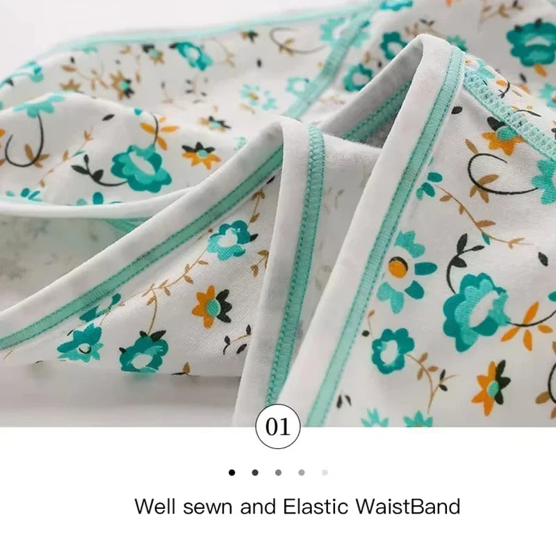 3pcs girl 's Pure Cotton Menstrual Leak-Proof Breathable Briefs Three Layers teenager Physiological Student Mid Waist Pantie.