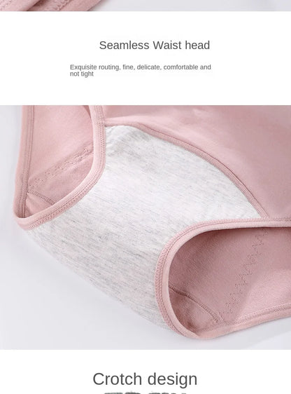 3PCS/set Women's menstrual briefs large flow postpartum water absorption leakproof briefs women's pure cotton menstrual briefs.