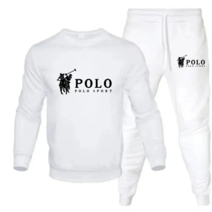 Men's autumn and winter sets of round-neck sweatshirts and jogging pants, autumn and winter fashion, outdoor fitness and casual.
