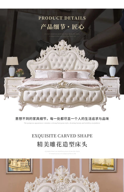 Gold Luxus gestepptes Doppelbett Holz Vintage weiche Einzelkopfteile Doppelbett Erwachsene Zuhause Camas De Dormitorio Möbel
