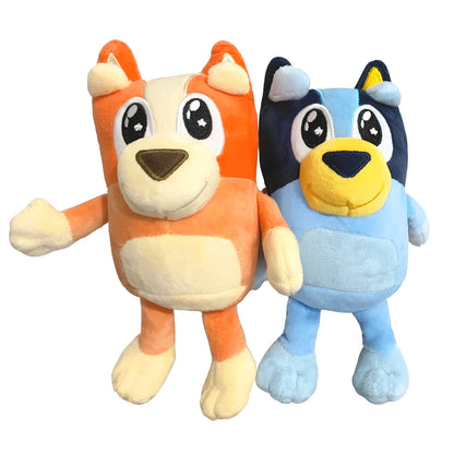 20/30CM Bluey Bingo Plush Dolls Cute Cartoon Christmas Hat And Shining Star Eye Anime Figure Stuffed Toys Birthday Gift For Kids.