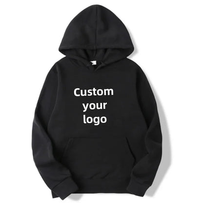 Customized hooded shirt for men and women, featuring photos and logos of your design. High end gifts in EU sizes.