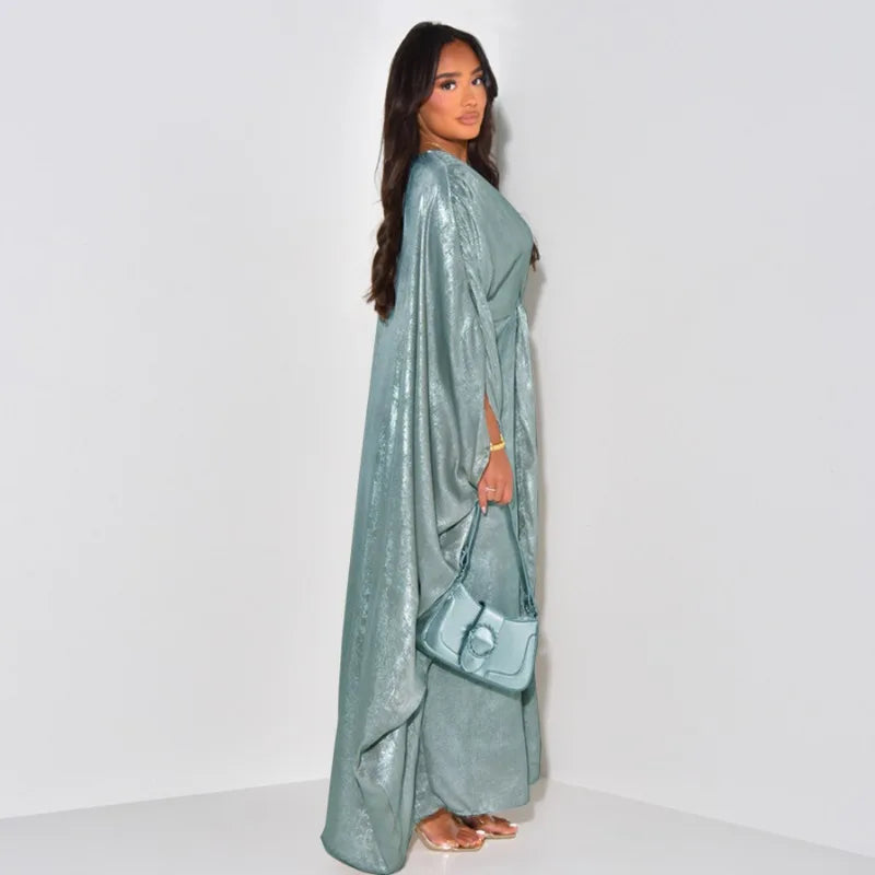 Eid Saudi Arabia Muslim Modest Dress for Women Islam Dubai Abaya Luxury Holiday Party Jalabiya Kebaya 2024 Turkey Kaftan Gown