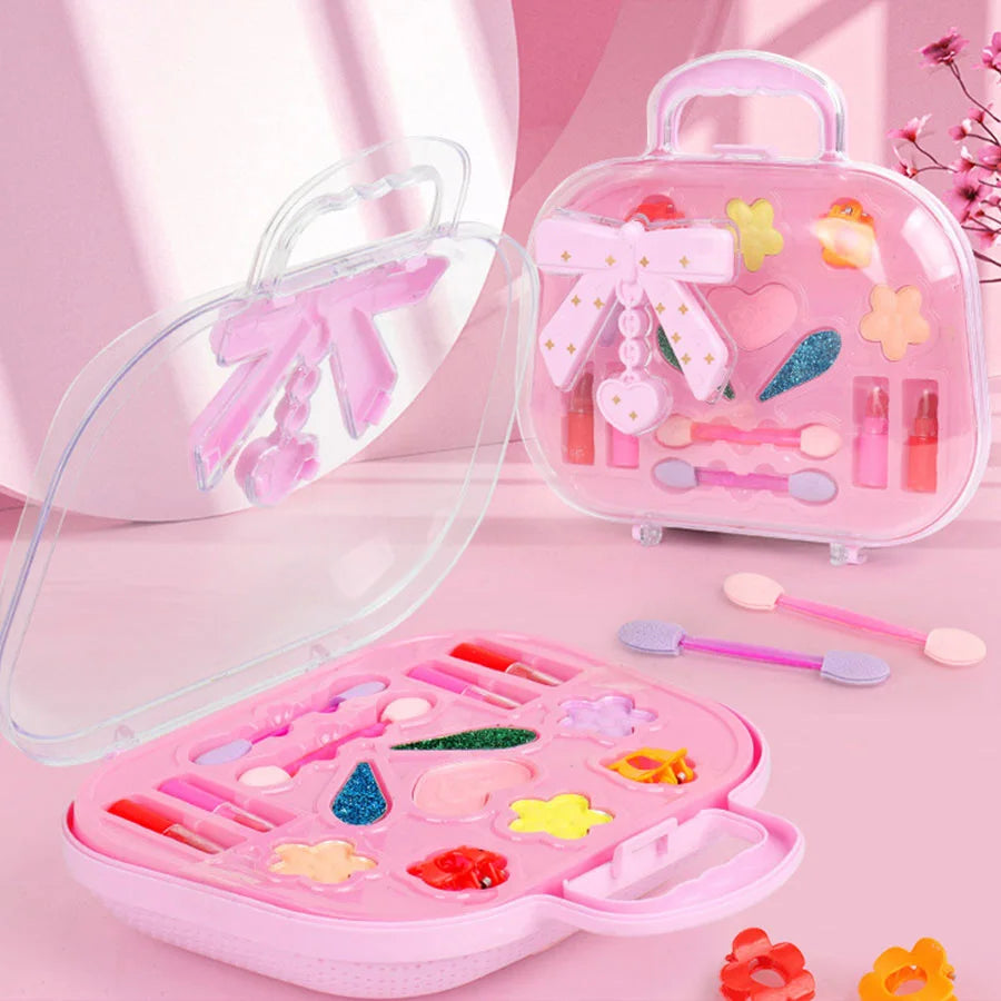 Princess Make Up Box Play House Toy Girls, Eye Shadow Makeup Cosmetics Handbag, Birthday Christmas Gift for Kids Party Cosplay