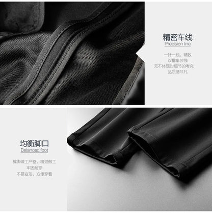 10XL Big Size Men's Summer Casual Pants Straight Fit Elastic Waist Trouser Male Classic Office Plus Large Stretch Zipper Pocket