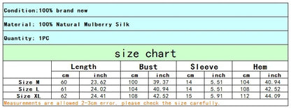 Women 100% Mulberry Silk 19 Momme half sleeve Crew Neck Top Shirt Blouse T-shirt More Colors M L XL MM4270.