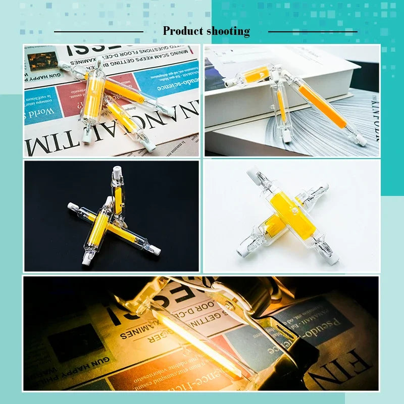 R7S LED Glasröhre 78mm 118mm COB Birne 5W 10W 20W r7s Lampada Mais Lampe J78 J118 AC220V 110V Energiesparende Ersetzen Halogen Licht.
