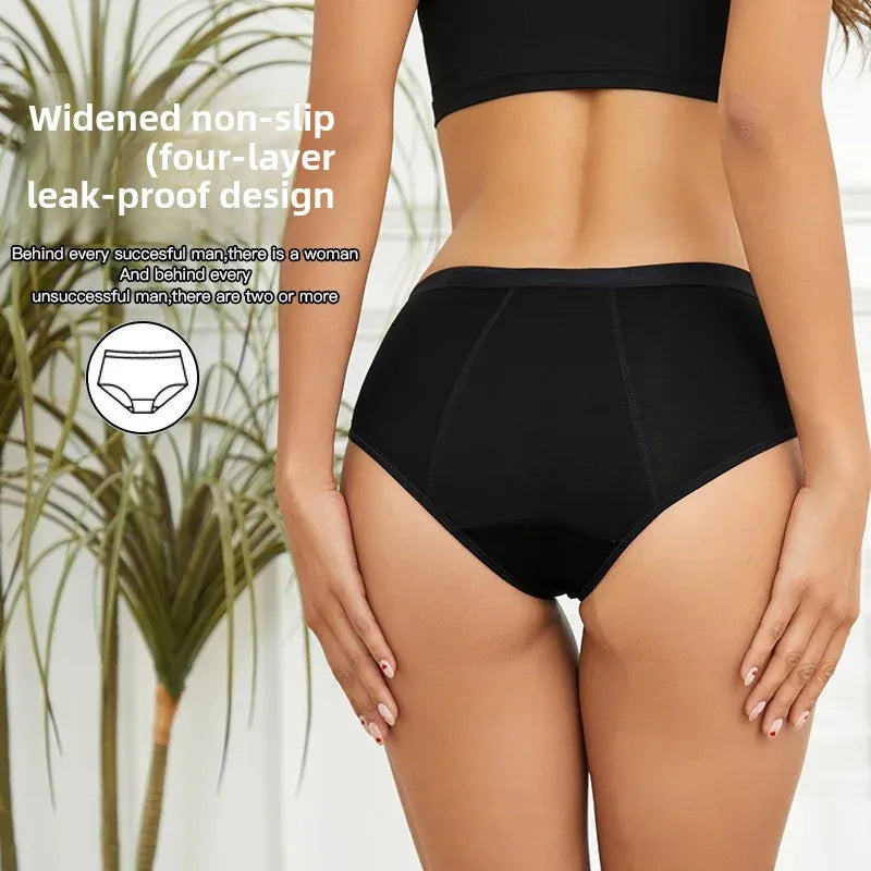 Plus Size Pure Cotton Triangle Menstrual Period Underwear Women's Sanitary Pants Leak Proof Comfortable Innerwear Female Period.